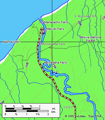 Presque Isle River Map