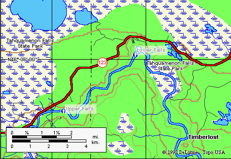 Tahquamenon River Map