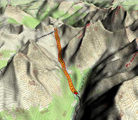 Silverton-Rico Trail - 3D Map